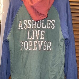 Never Worn! Great condition Tricolored Assholes Live logo Forever Hoodie